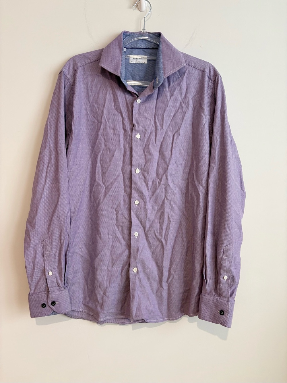 Duchamp London tailored Button-Up Shirt Purple Size 16.5 L/42
